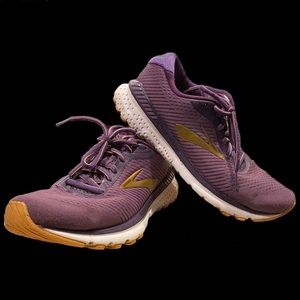 Brooks Adrenaline GTS 20 Purple Grape/Jewel/Cantaloupe Womens Running Sh…